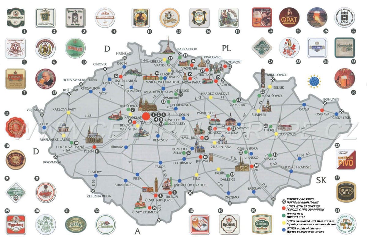 プラハーバーの地図