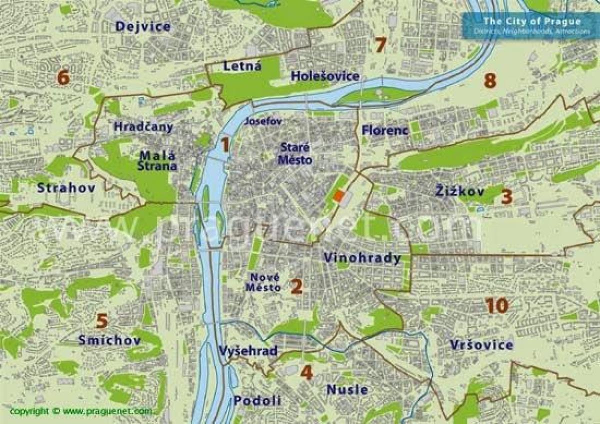 プラハの地図