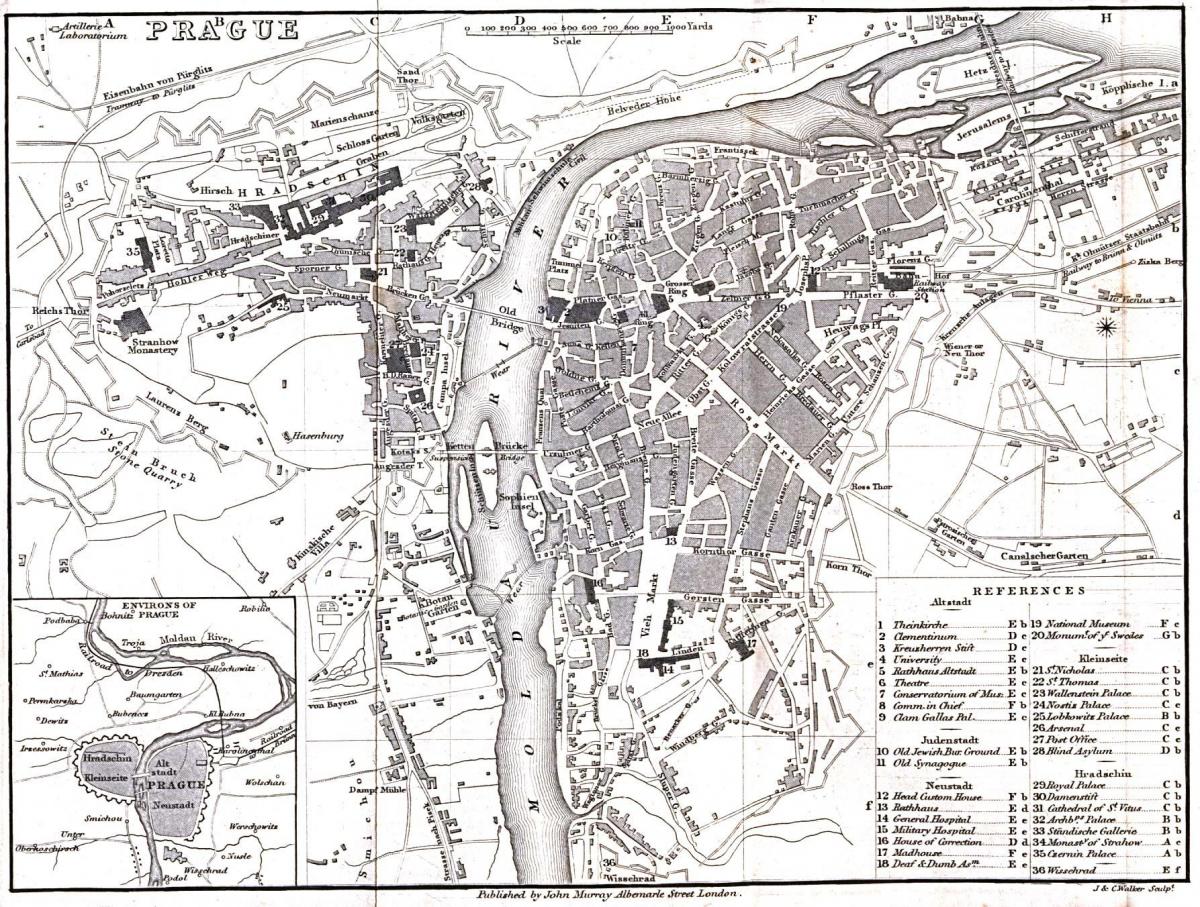 旧プラハの地図