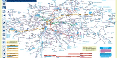 地図プラハのバス駅