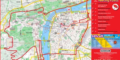プラハのホテル地図