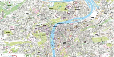 プラハ市内の観光地図