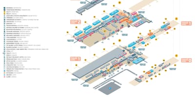 地図プラハの空港第2ターミナル