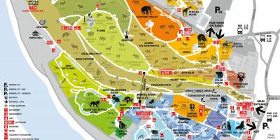 プラハ動物園の地図